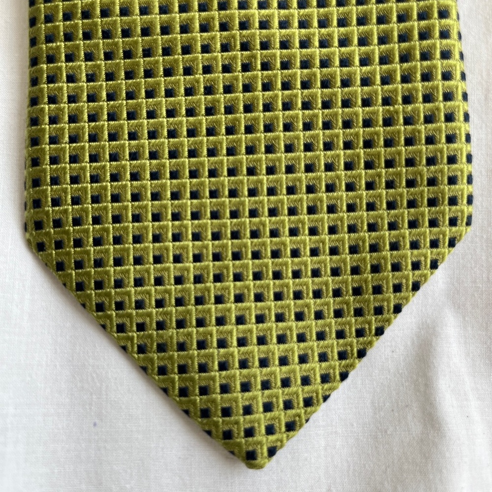 Brooks Olive and Black Grid Tie